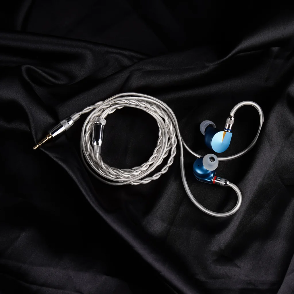 NICEHCK-auricular F1 Pro IEM HiFi con cable, dispositivo de audio de Metal CNC, controlador de diafragma plano de 14,2mm, 2 pines, Monitor de oído equilibrado de 0,78mm