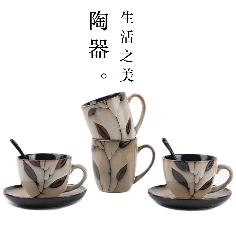 

Маленькая Роскошная кофейная чашка в европейском стиле, Ретро керамическая кружка, кружка, кофейная чашка