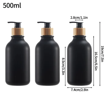 300 ml/500 ml เครื่องจ่ายสบู่เหลวขวดแชมพูขวดปั๊มสบู่คอนเทนเนอร์โลชั่นห้องน้ําแชมพู Conditioner Dispenser 18