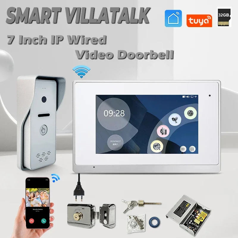 

OEM ODM Factory Smart IP65 Waterproof HD Wifi wire video intercom system home