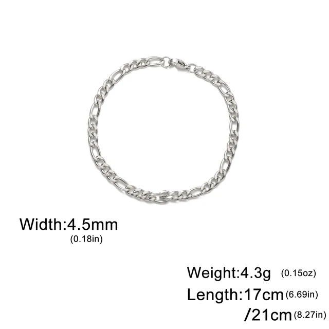 97038-d1a6b1.jpg Lucktune bracelet chaine argent homme bracelet aciers inoxydables figaro Figaro chaîne Bracelet pour hommes femmes acier inoxydable largeur 3-10 MM Bracelets Punk bijoux Couple cadeau Pulsera Hombre nouveau