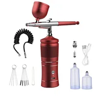 Rechargeable Airbrush Compressor Kit Air Brush Sprayer Gun Water Oxygen Deep Hydrating Machine for Nail Art Tattoo Cake Makeup 1