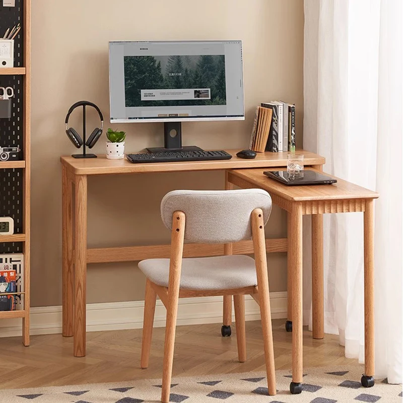 

Mobile Modern Computer Desks Solid Wood Makeup Portable Study Table Computer Desks Conference Standing Scrivania Home Furniture