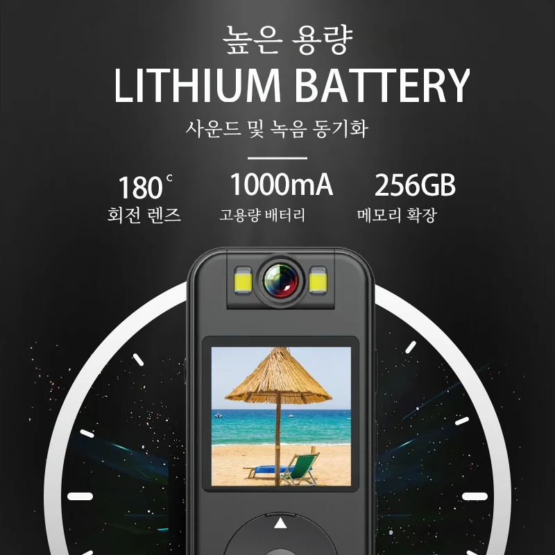 UHD 4K 야외 스포츠 카메라, 와이파이 지지대 모바일 앱 실시간 재생 보기 적외선 야간 투시경, 화면 DV CS09