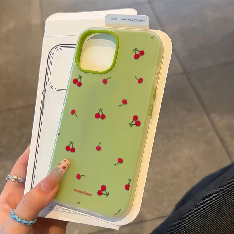 Candy Color Lichee Pattern Soft Matte Phone Case