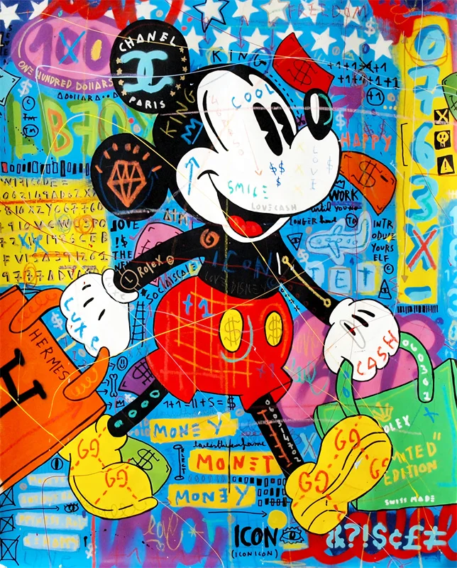 ディズニーミッキーマウス,落書き,芸術的な絵画,ドナルドダック,楽しい