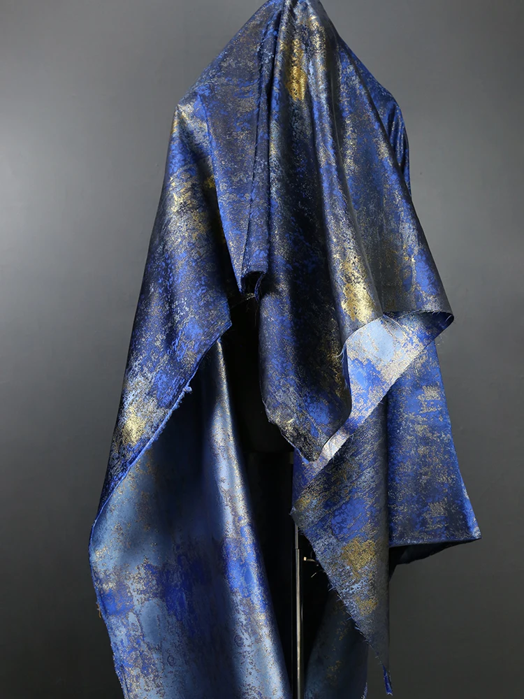 Gilded Double-sided Brocade Abstract Jacquard sewing fabric Horse-face Hanfu Skir and Suit Jacket Fabric Designer Other Dress