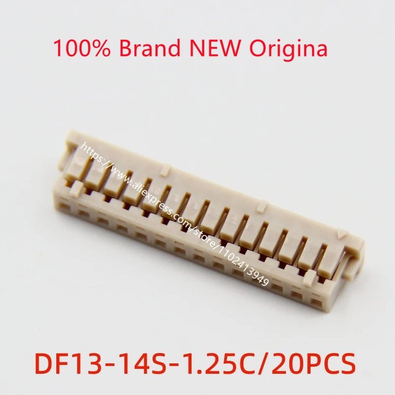 

20PCS/LOT HRS/ Guang Lai connector DF13-14S-1.25C rubber shell 14PIN 1.25mm spacing original spot.