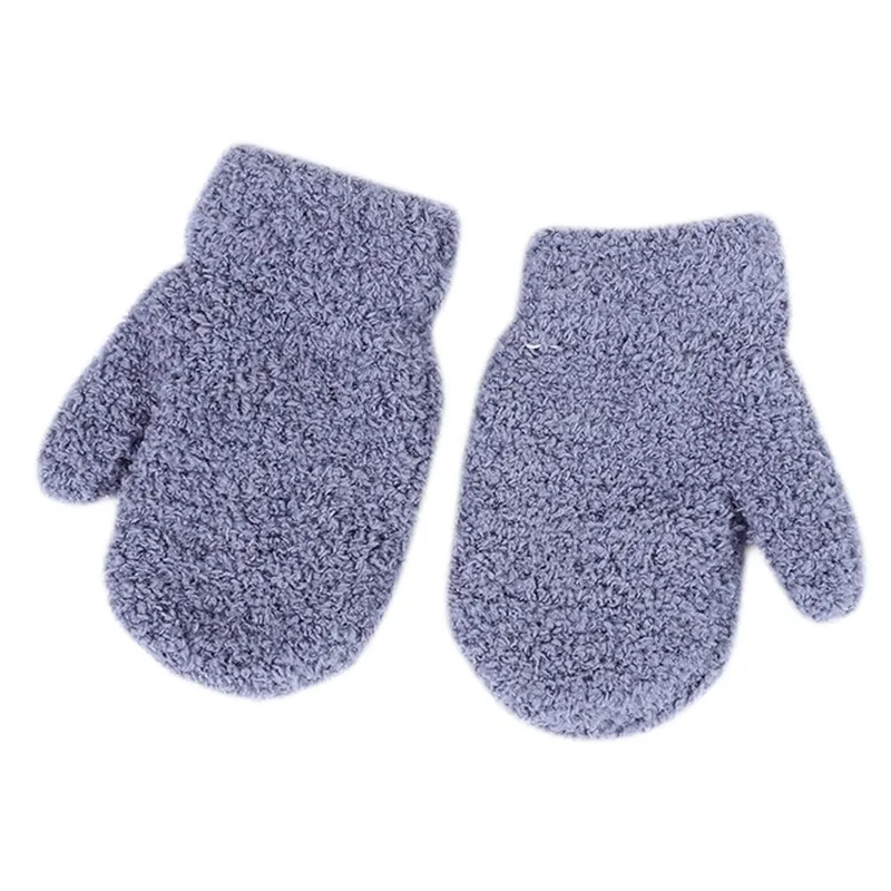 Baby Gloves Winter Baby Boys Girls Solid Color Gloves Warm Full Finger Mittens