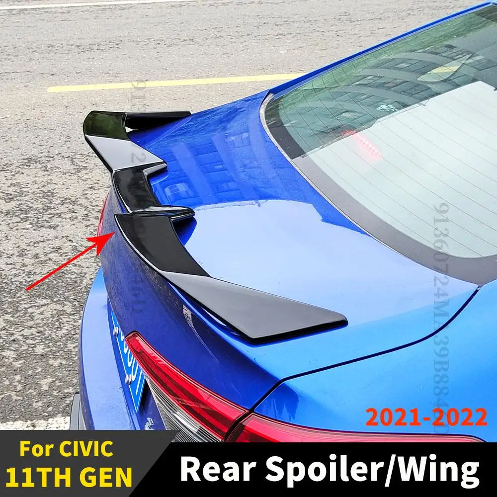 

Rear Boot Lip Spoiler Wing Body Kit Splitter Air Deflector Tail For Honda CIVIC 2021 2022 FE1 11TH Gen Sedan Tuning Accessories