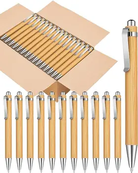 10 penne a sfera in bambù, cancelleria, penne per feste, materiale scolastico per ufficio, regali aziendali