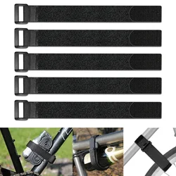 Set of 5 Reusable Nylon Hook & Loop Bike Wheel Straps - Multipurpose Durable Self - Adhesive Fastening Ties (5PCS)