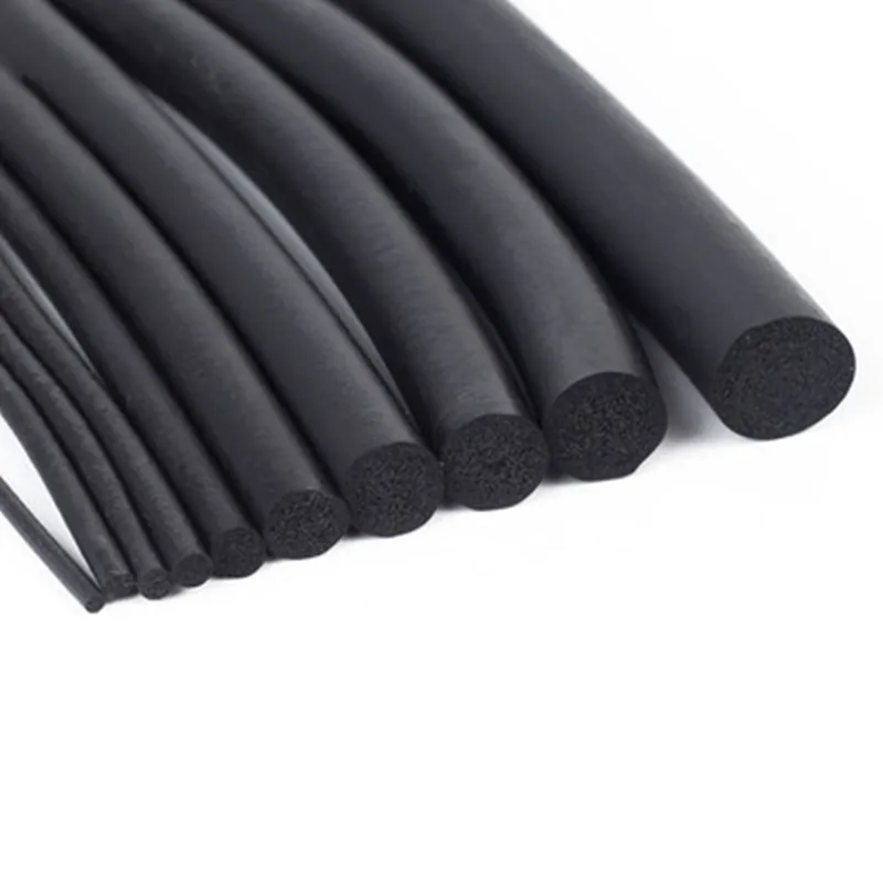 Black Foamed Silicone Rubber Seal Strip Rodada Dia mm Oring Line Cord Foaming Molding Damper Impermeável