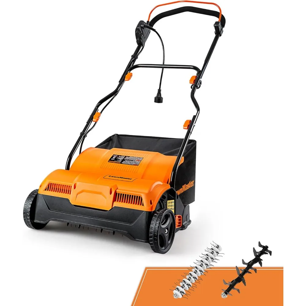 16&rdquo; 13 Amp Electric Dethatcher and Scarifier 12 Gallon Collection Bag