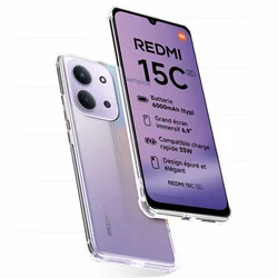 Clear Shockproof Phone Case - 6.9 Inch Durable Back Shell Cover for Redmi 15C 5G (Clear)