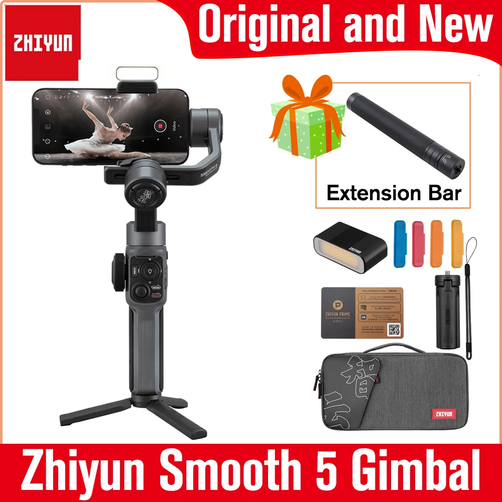 

Zhiyun Smooth 5 3-Axis Phone Gimbal Handheld Stabilizer for iPhone Huawei Samsung Galaxy Ultra S20 S21 S20+ S10+ Xiaomi OnePlus