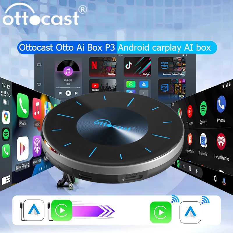 OTTOCAST P3 オットー Ai ボックス CarPlay AI ボックス
