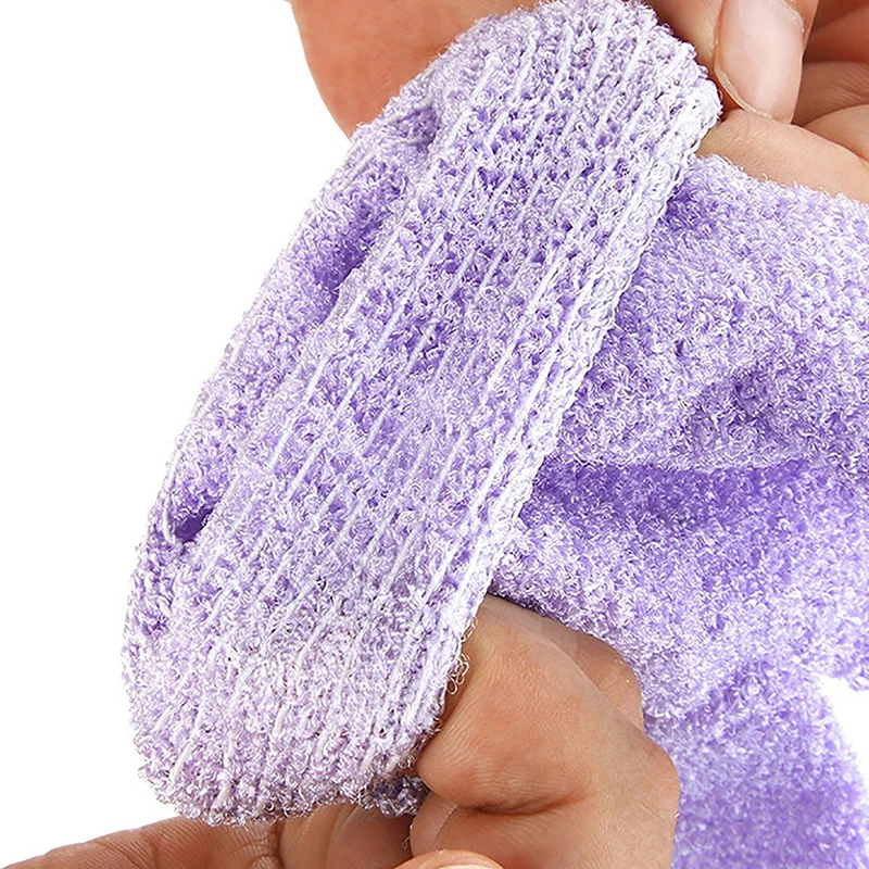 1pair Foam Rubbing Mud Peeling Exfoliating Five-Finger Bath Gloves Shower Scrub Cleaning Body Massage Glove Bath Accessories 5