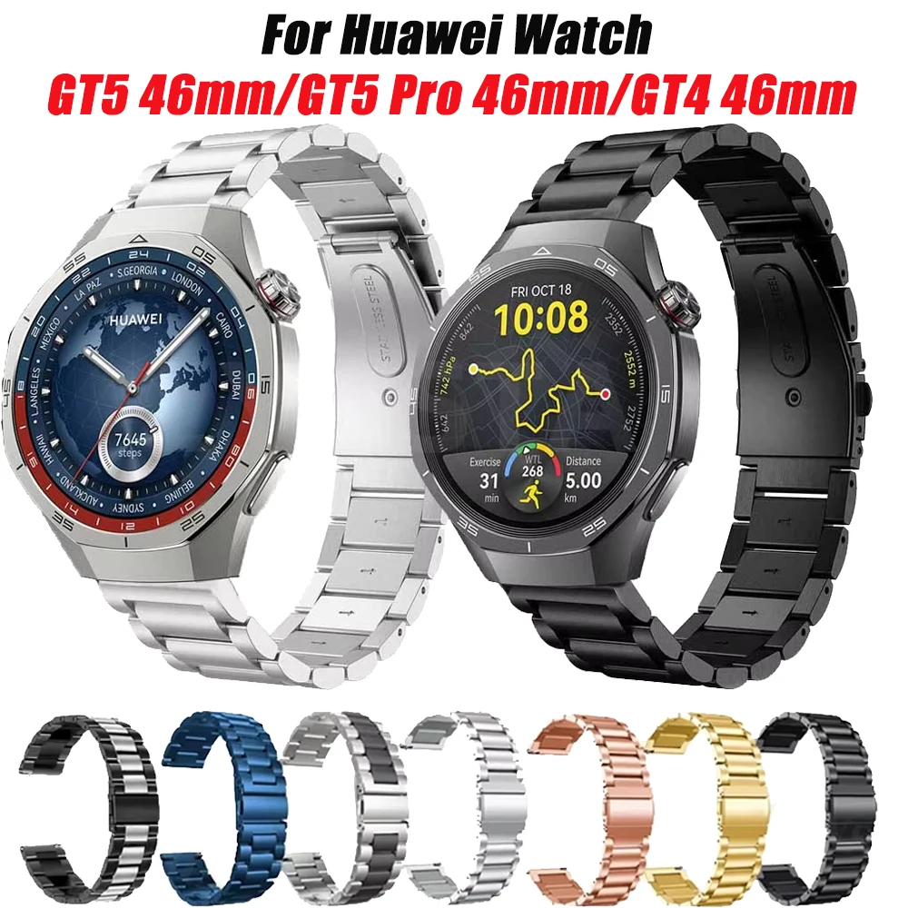 Elegant 22mm Stainless Steel Watch Strap - Premium Metal Bracelet Band