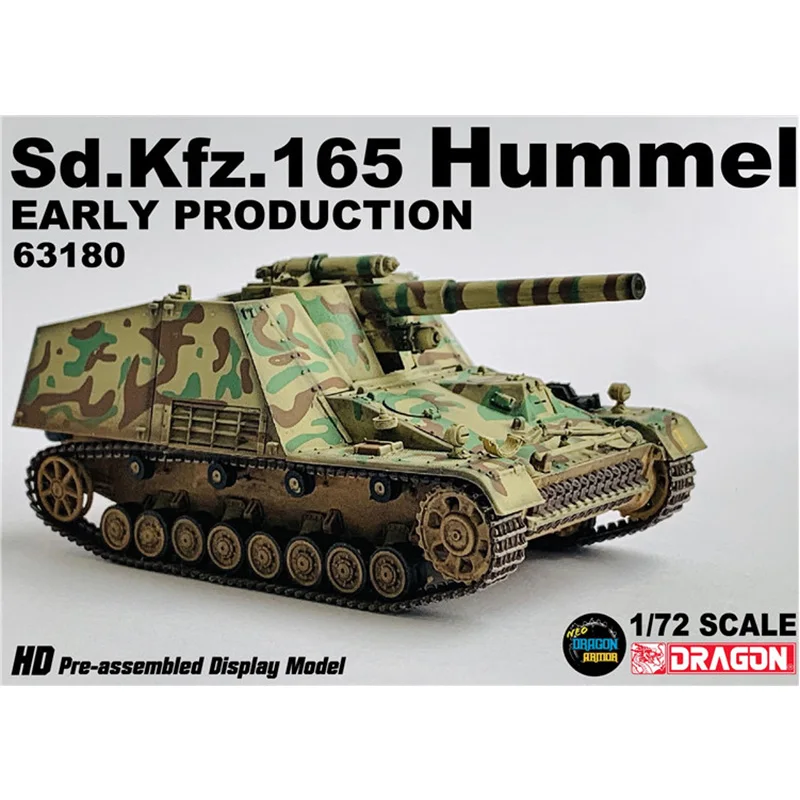 

NEW 1:72 Scale Sd.Kfz.165 Hummel Early Production 63180 Tank Model Armored Fighting Vehicle WW2 German Army Collection In Stock