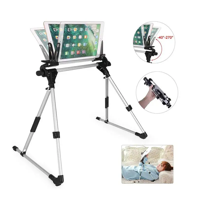 Auto Lock Tablet Mount Holder Floor Desktop Stand Lazy Bed Tablet Holder Mount Bracket for iPad