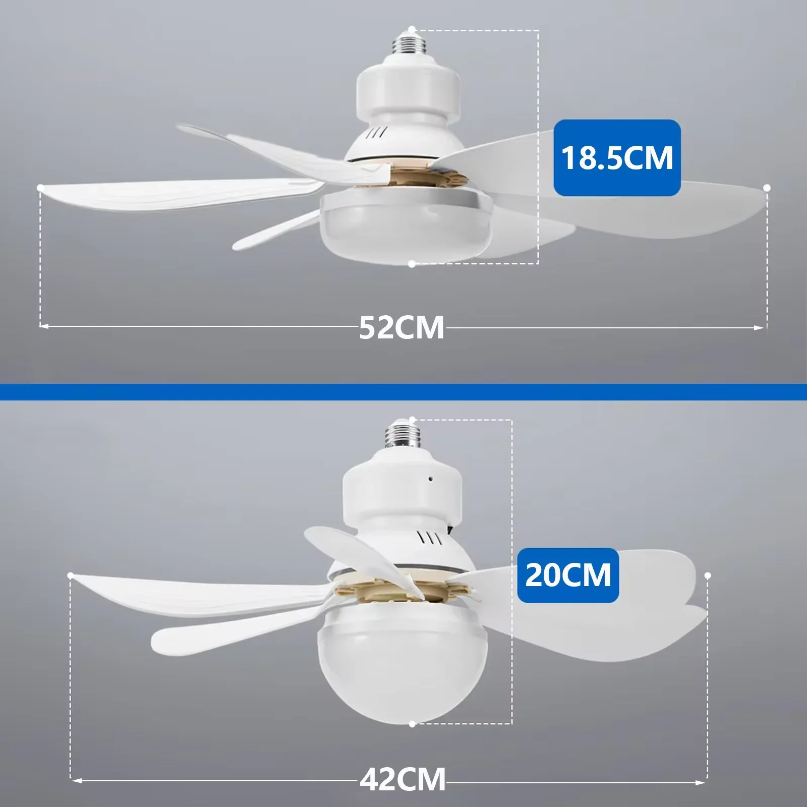 Remote-Controlled Ceiling Fan Light with Colorful Blades