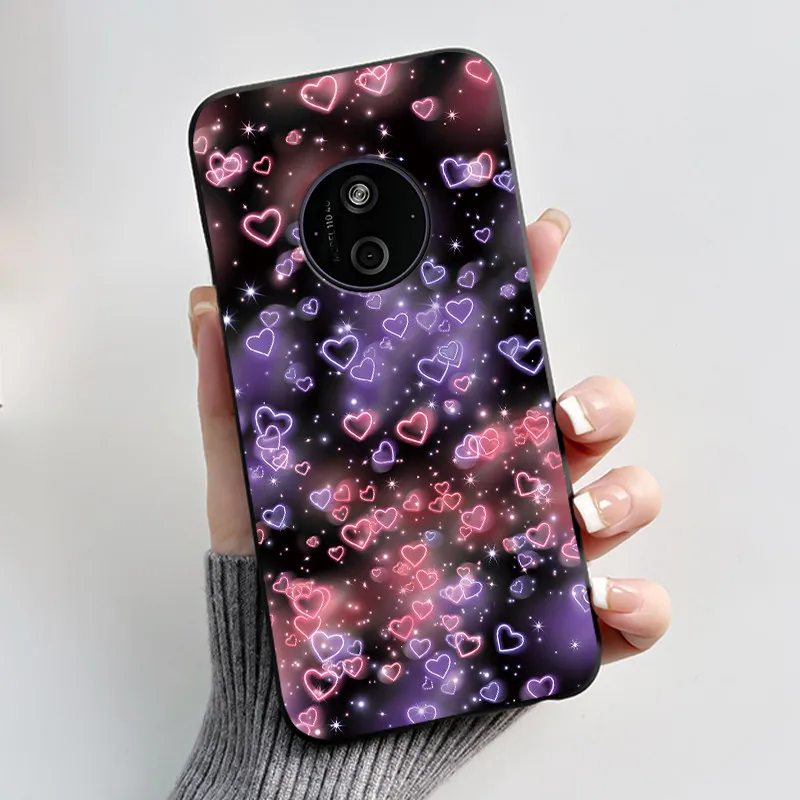 Aesthetic Shockproof Black Silicone Case with Sunset Pattern