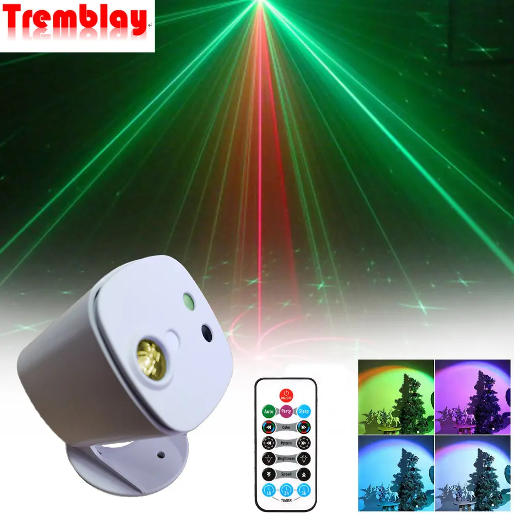 

RGB LED Aurora/64 Patterns Projector DJ Disco Light Party Bar Dance Sky Night KTV Room Stage Effect Sunset Lamp USB Z6N7