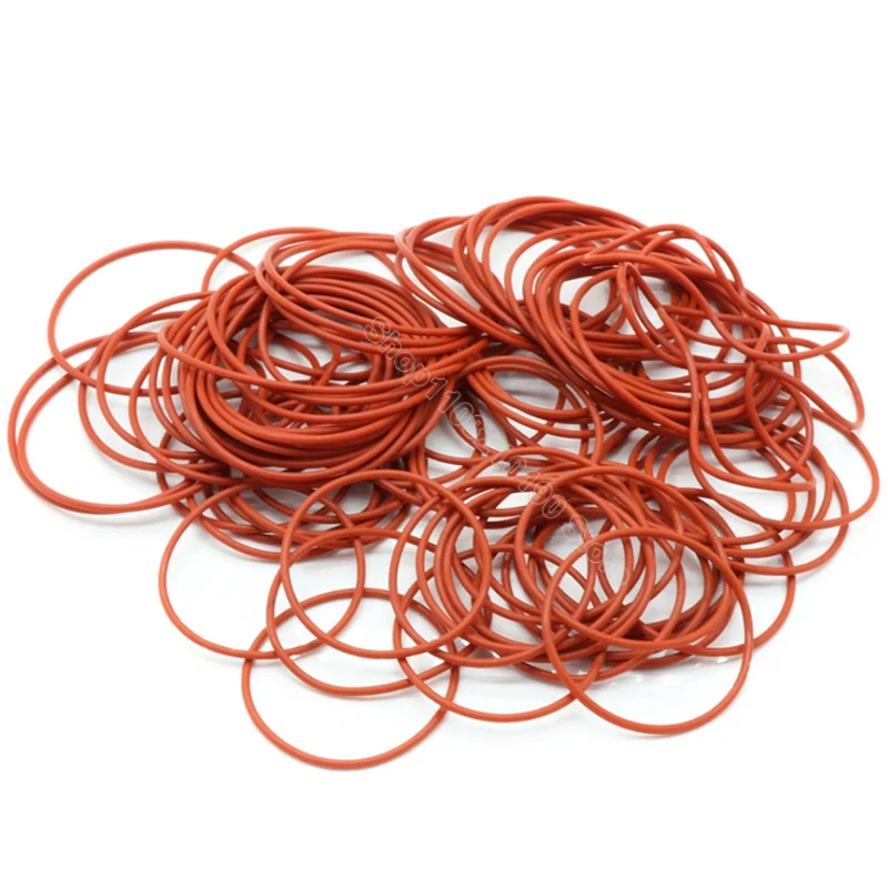 CS1.5/1/2/2.4mm Red Silicone O Rings Gasket Food Grade VMQ Seal O-ring Washer Cooker Rubber Insulated Silica gel OD 5 6 7 8-90mm rubber o rings rubber washers keycap o rings silicone o rings stainless steel washer