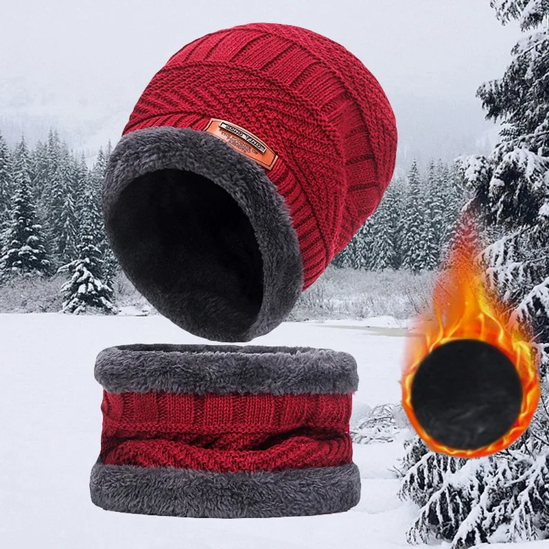 Cap and Scarf-red