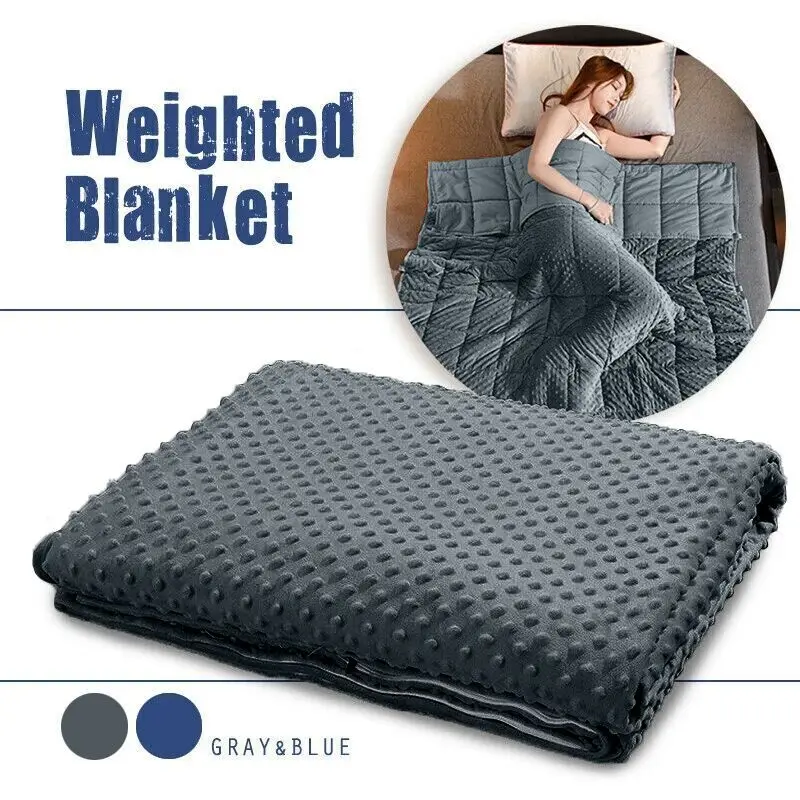 Weighted Blanket Cover Zip Velvet Bubble Duvet Quilt Soft Breathable Sleep Blanket Covers