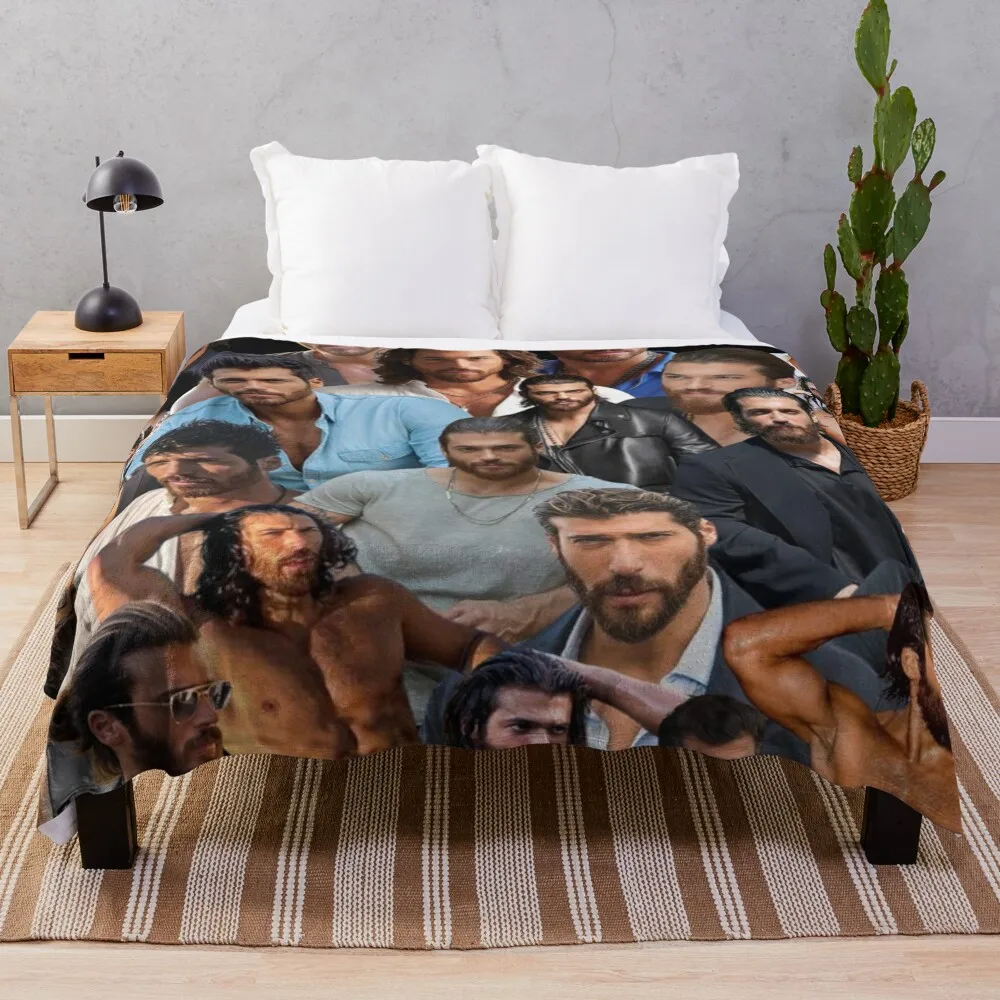 

Can Yaman photo collage Throw Blanket throw blanket for sofa Hairy Blanket