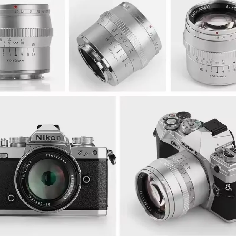 TTArtisan APS-C 50mm F1.2 대구경 인물 사진 렌즈 A6000 A6500 A7 A9 A7RIII 후지 X-T4 캐논 M5 니콘 Z5용