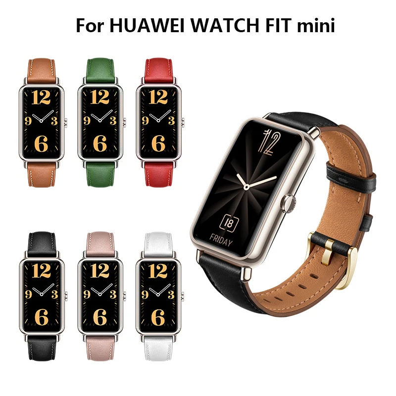 

Ремешок для часов, совместимый с HUAWEI WATCH FIT, кожаный ремешок для смарт-часов, сменный Браслет, аксессуары