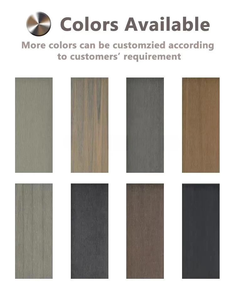 Wood Plastic Composite Fence Aluminum Post WPC  Garden Fence Laser Cut Screen WPC Outdoor Decorative Fence Panel 3