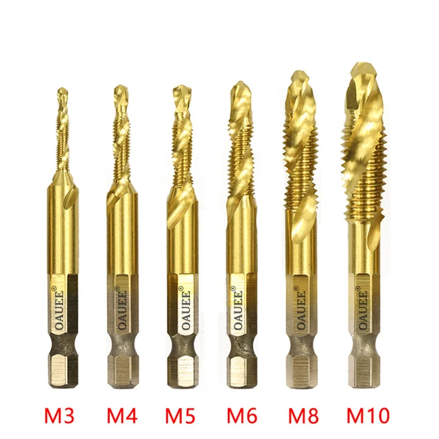 6Pcs Golden Long
