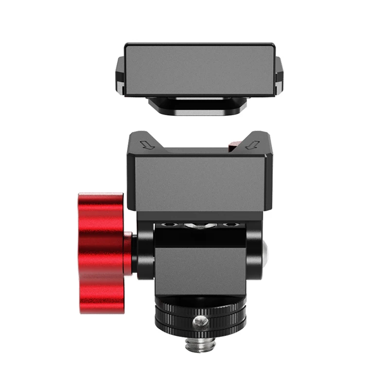 Video Rig Ball Head 360 Rotatable Monitor Mount 1/4" ARRI Pin Cold Shoe Quick Release Plate for DSLR Camera LED Light Microphone
