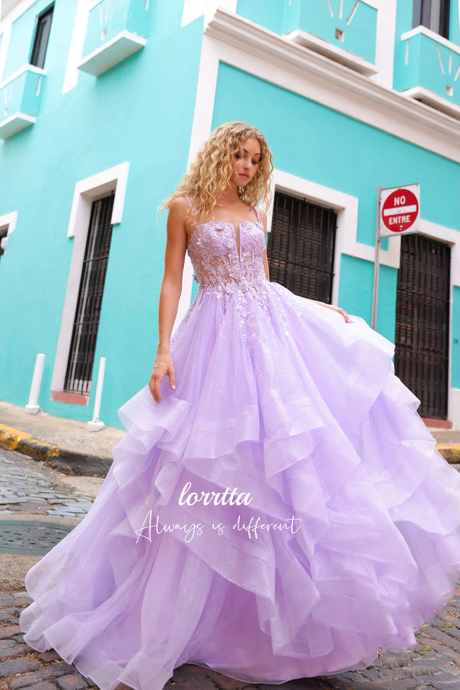 

Lorrtta Party Dress Ball Gown Applique Fluffy Mesh Prom Dresses 2024 Luxury Evening 2024 Women Gala Woman Weddings Formal Long