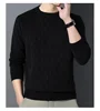 Spring Autumn 100% Pure Merino Wool Pullover Sweater Men O-neck Long-sleeve Cashmere Knitwear Female Clothing Grace 3