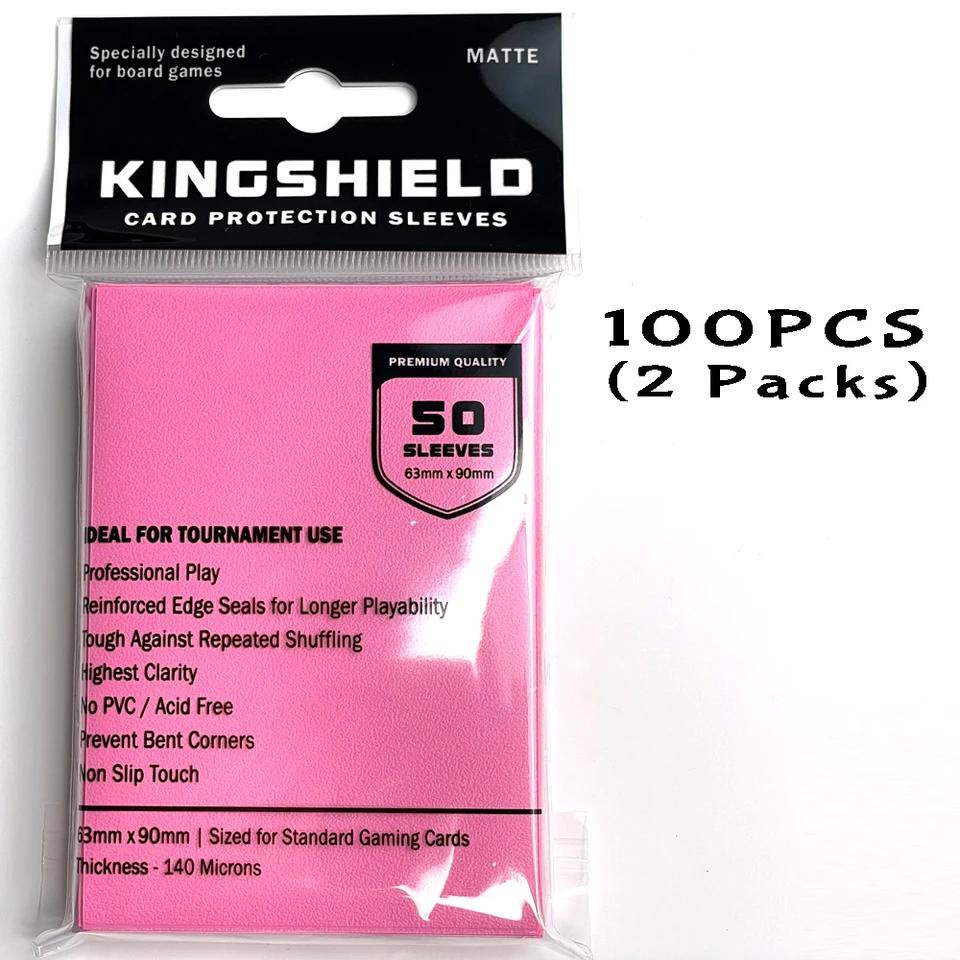 300pcs Card Protectors Lenayuyu 300-Pack Matte Pink Card Sleeves - 67mm X  91mm Deck Protector Sleeves Deck Sleeves