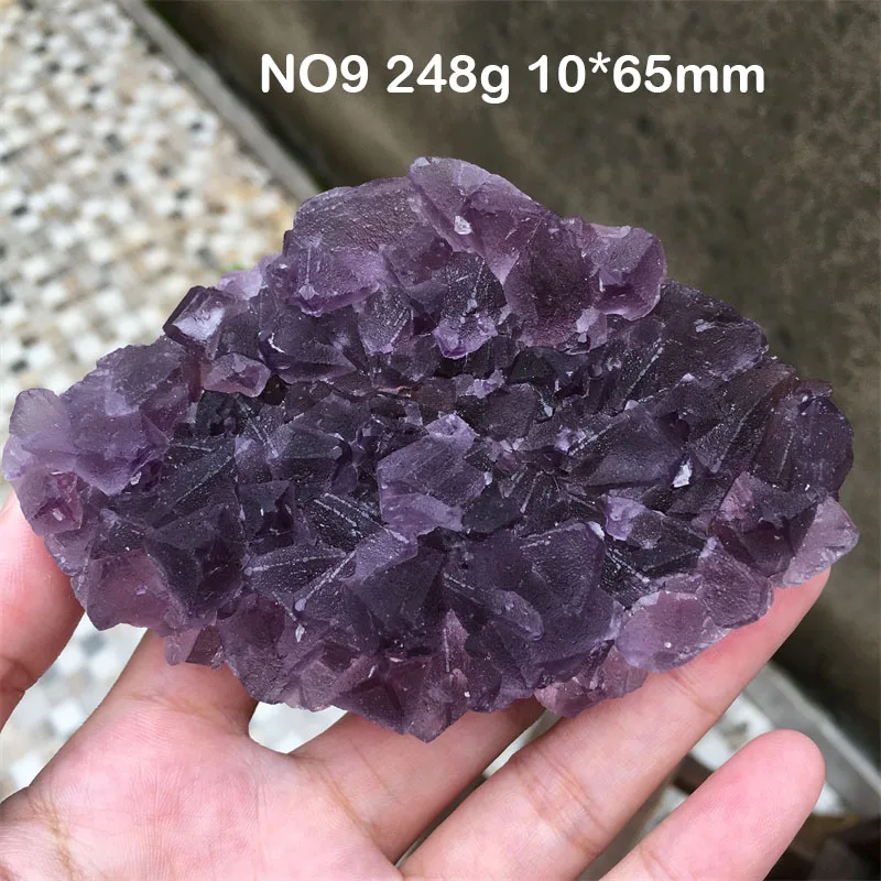 Natural Zhejiang Purple Fluorite Specimen Mineral Crystal Quartz Cluster Spiritual Meditation Healing Stone Spiritua Home Decor 4