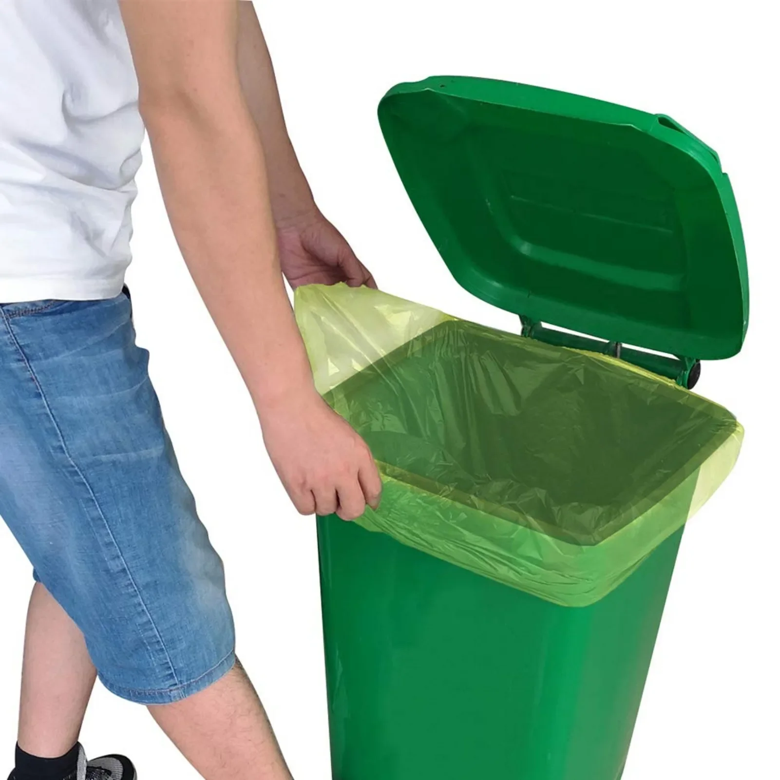 Disposable Biodegradable Compostable Trash Bags Recycling Unscented Tall Kitchen Trash Bags for Kitchen Yard Lawn Office