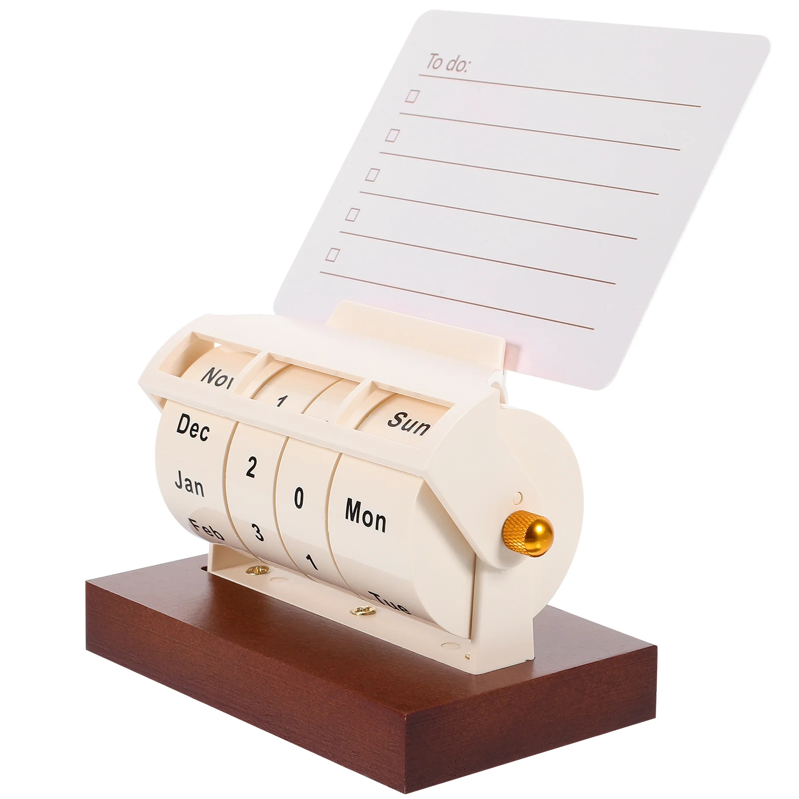 

Cartoon Wood Calendar Household Perpetual Calendar Office Wheeling Calendar Office Supply