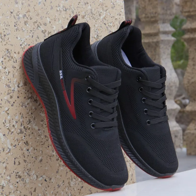 Men Vulcanized Shoes Spring Autumn Sports Mesh Breathable Men's Shoes Casual Work Jogging Men's Vulcanized Shoes Men Sports Shoe 3