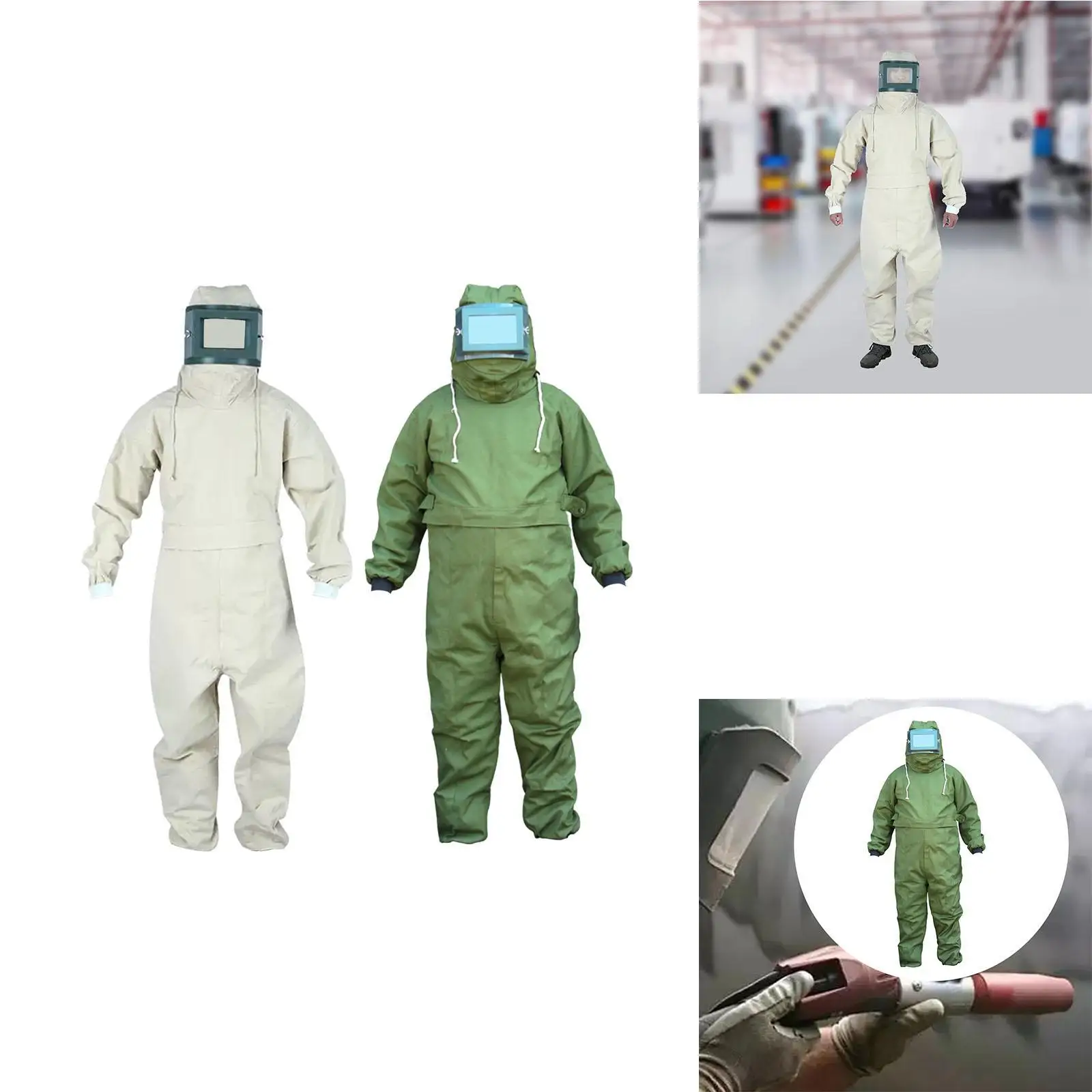 Sand Blasting Suit Work Overalls Lightweight Spray Paint Suit Sandblasting Clothes Protective Clothes for Work Spray Paint
