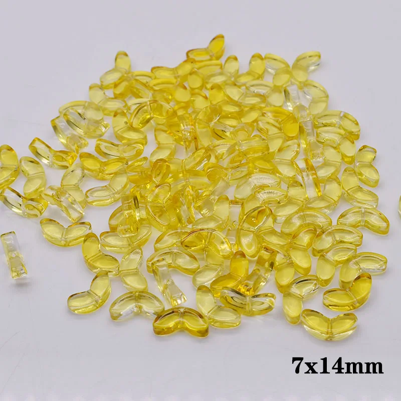 30pcs 9mm Multicolor Glass Tulip Flower Beads