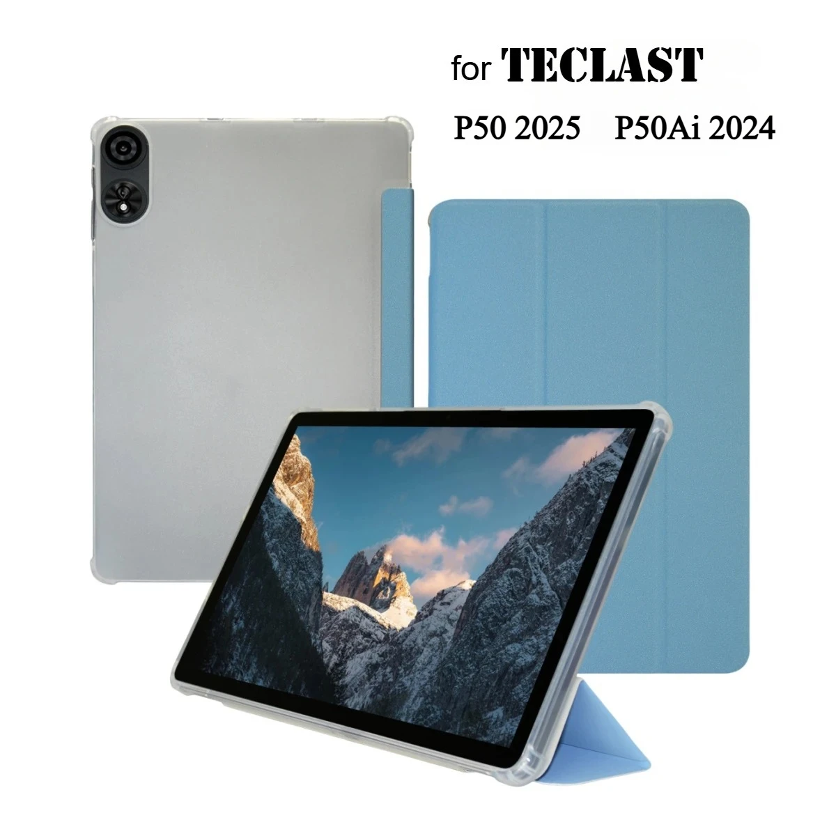 Elegant Flip Case with Multi-Angle Support and Auto Sleep/Wake Feature, PU Leather with Soft TPU Back Shell