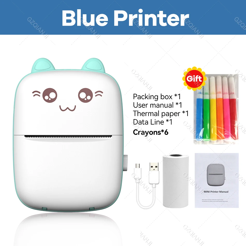 instant smartphone printer Mini Cute Portable Bluetooth4.0 Thermal Photo Printer 203DPI Wireless Mobile Printer For Deberes Chuleta Cumpleanos Regalo mini portable photo printer Printers