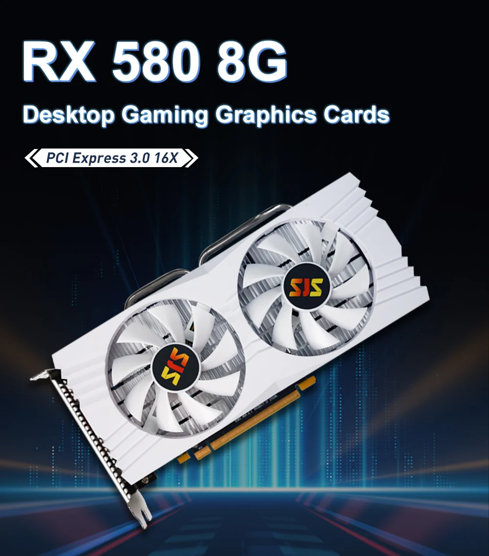 SEJISHI SJS RX 580 8GB 2048SP 256Bit GDDR5 Gaming Card placa de video AMD Radeon RX580 8G Promotion Graphics Video Card PC HDMI