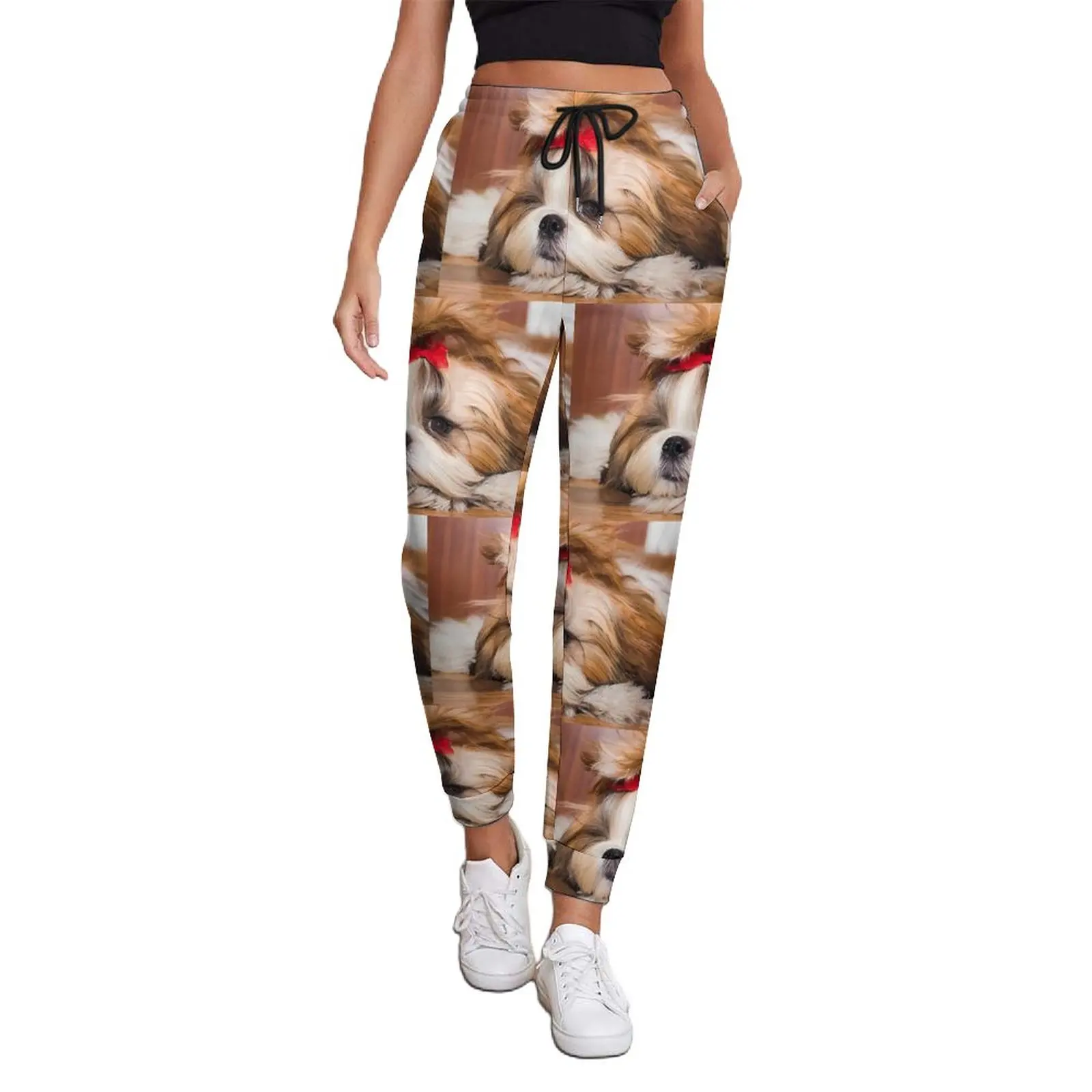 

Dog Print Puppy Pants Animal Print Casual Oversize Joggers Spring Womens Printed Korean Fashion Trousers